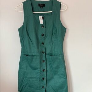 Banana Republic Teal Sleeveless Midi Dress